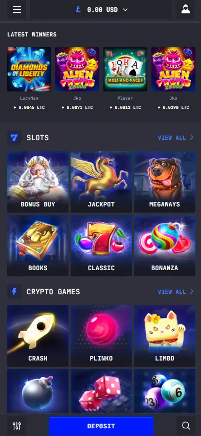 LTCCasino Mobile